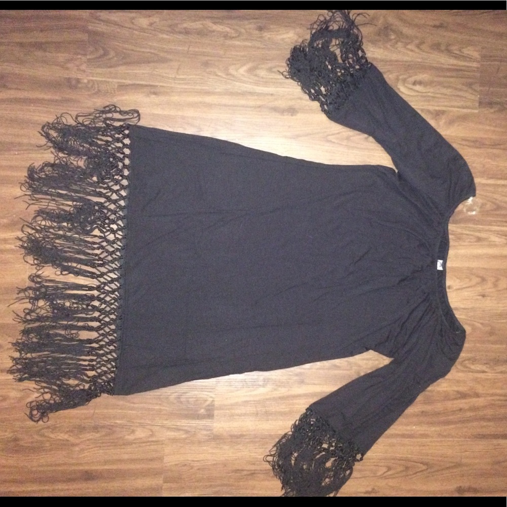 Women’s off the shoulder fringe dress
